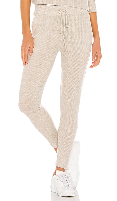 Shop Beyond Yoga Your Line Buttoned Midi Sweatpant In Light Gray. In Oatmeal Heather