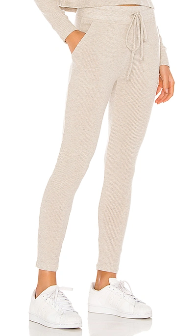 Shop Beyond Yoga Your Line Buttoned Midi Sweatpant In Light Gray. In Oatmeal Heather