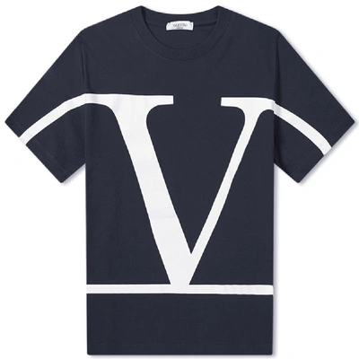 Shop Valentino Go Logo Tee In Blue