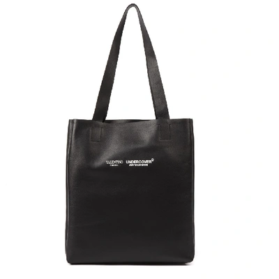 Shop Valentino Ufo Printed Leather Bag Color Black