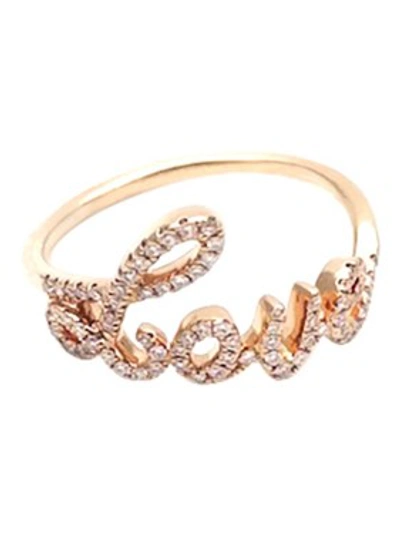 Shop Rosa De La Cruz Diamond Love Ring In Not Applicable