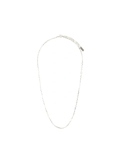 Shop Saint Laurent Link Chain Necklace In Silver