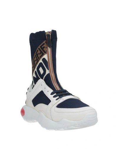 Shop Fendi Sneakers In Dark Blue