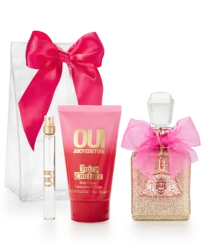Shop Juicy Couture 3-pc. Viva La Juicy Rose & Oui Gift Set, Created For Macy's In N/a