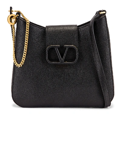 Shop Valentino Garavani Small Vsling Hobo Bag In Black