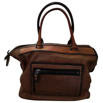 Pre-owned Elena Ghisellini Leather Handbag In Brown
