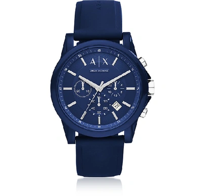 Shop Armani Exchange Men's Watches -- Nylon Men's Watch In Blue