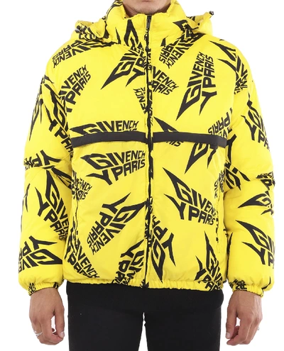 Shop Givenchy Yellow Down Jacket