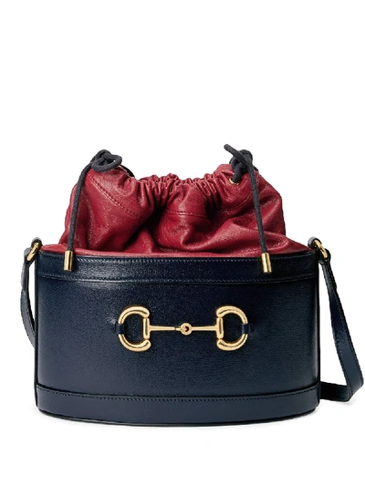 Shop Gucci 1955 Horsebit Shoulder Bag In Blue
