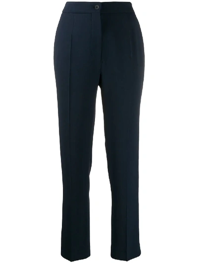 Shop Etro Tailored Straight Leg Trousers In Blue