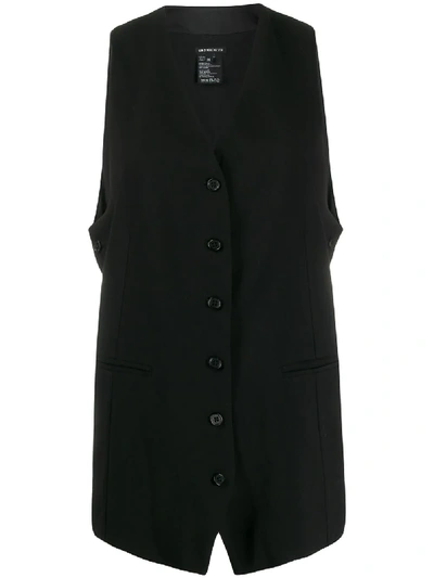 Shop Ann Demeulemeester Button-up Waistcoat In Schwarz