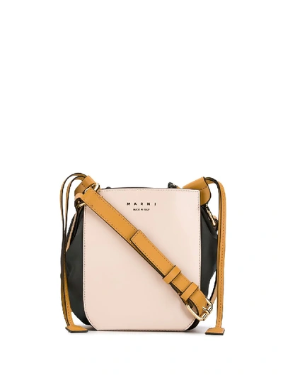 Shop Marni Gusset Bucket Bag In Neutrals