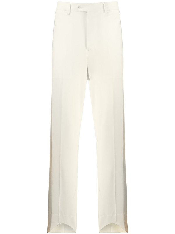 high waisted slim fit trousers