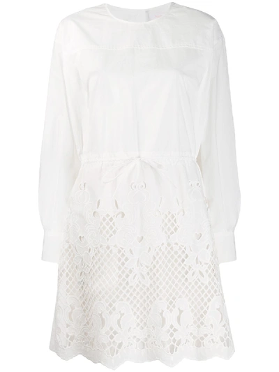Shop See By Chloé Laser-cut Shirt Dress In White