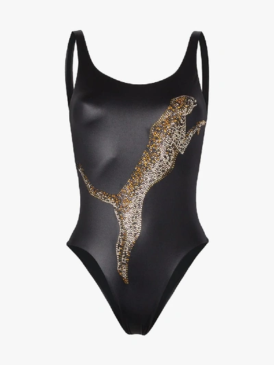 Shop Agent Provocateur Indiana High Cut Swimsuit In Black