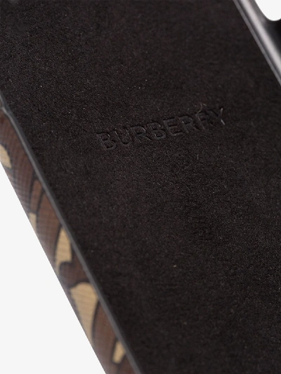 Shop Burberry Brown Rufus Logo Print Iphone Case