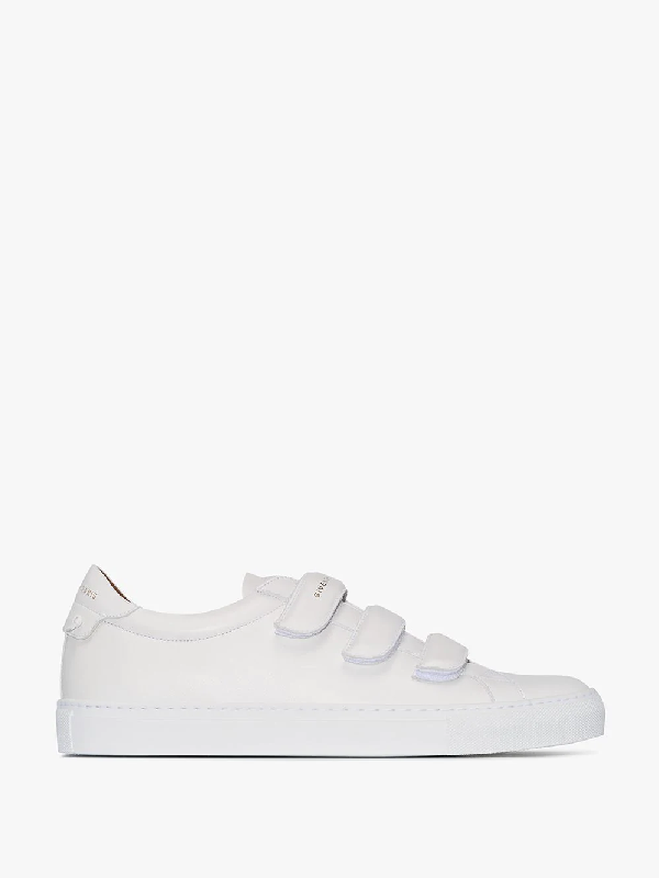 leather velcro sneakers
