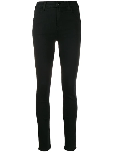 Shop J Brand Low-waist Skinny Jeans In Black