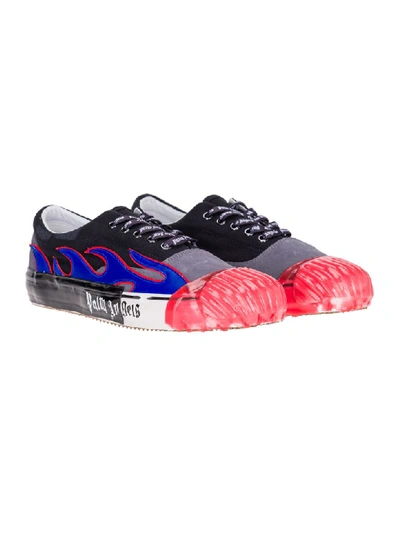 Shop Palm Angels Flame Sneakers In Multicolor Blue