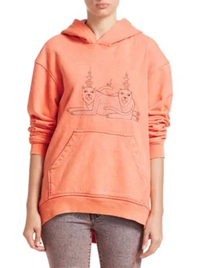 Shop Alchemist Casbah Cotton Hoodie In Blooming Dahlia