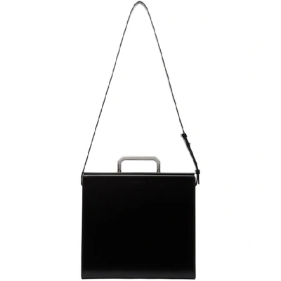 Shop Bottega Veneta Black Medium Briefcase In 1000black