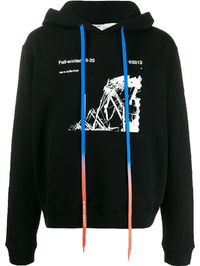 Pre-owned Off-white Ruined Factory Hoodie Black/white/green