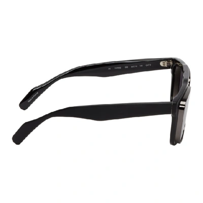 Shop Yohji Yamamoto Black Yy7022 Sunglasses In 002 Black