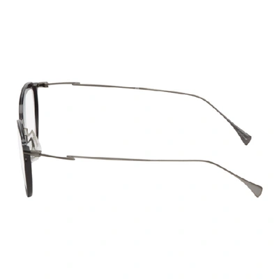 Shop Yohji Yamamoto Black Yy1041 Glasses In 009 Black