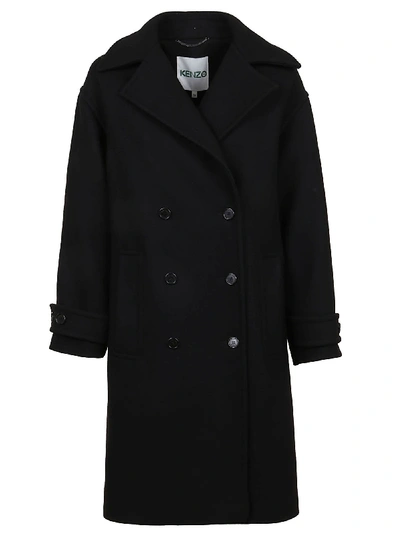 Shop Kenzo Black Coat