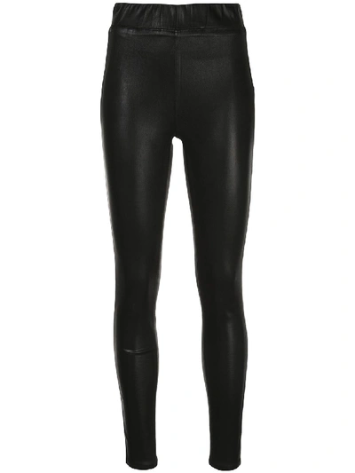 Shop L Agence High-rise Fitted Leggings In Black