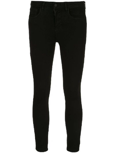 Shop L Agence Cropped Skinny Jeans In Black