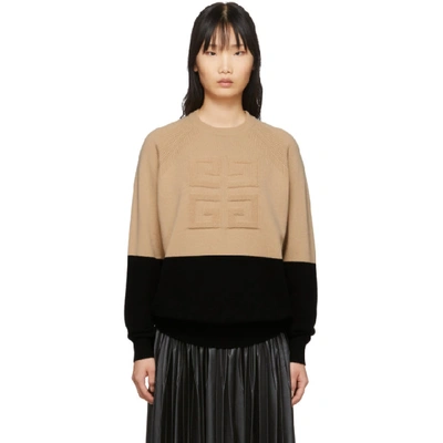 Shop Givenchy Beige And Black 4g Sweater In 007 Beige