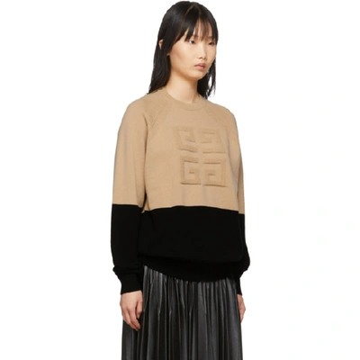 Shop Givenchy Beige And Black 4g Sweater In 007 Beige