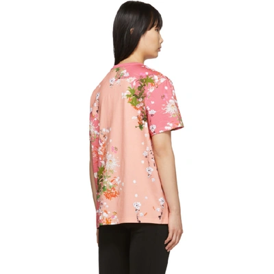 Shop Givenchy Pink Flowers T-shirt In 661 Pink
