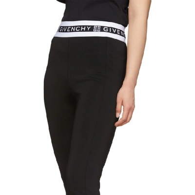 Shop Givenchy Black Logo Band Leggings In 001 Black