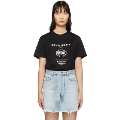Shop Givenchy Black Spirit T-shirt In 001 Black
