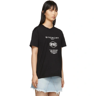 Shop Givenchy Black Spirit T-shirt In 001 Black