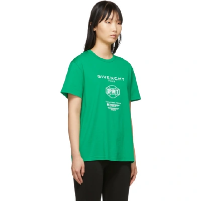 Shop Givenchy Green Spirit T-shirt In 339 Green