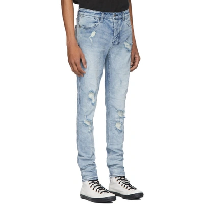 Shop Ksubi Blue Van Winkle Trashed Dreams Jeans