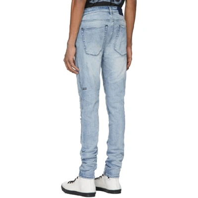 Shop Ksubi Blue Van Winkle Trashed Dreams Jeans