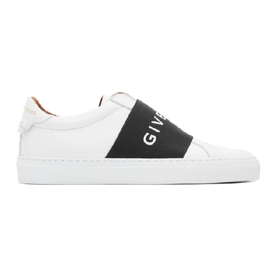 Shop Givenchy White & Black Urban Street Elastic Sneakers In 116 White