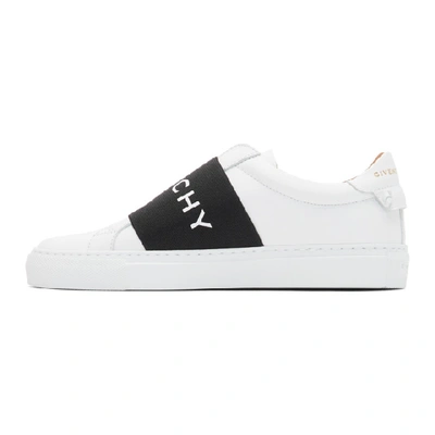 Shop Givenchy White & Black Urban Street Elastic Sneakers In 116 White