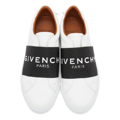 Shop Givenchy White & Black Urban Street Elastic Sneakers In 116 White