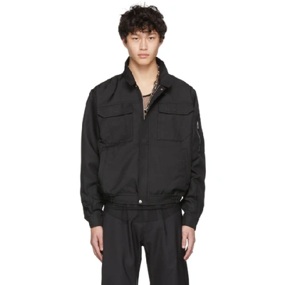 Shop Random Identities Black Workwear Harrington Jacket