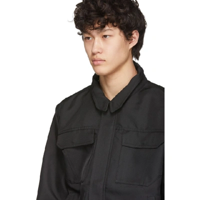 Shop Random Identities Black Workwear Harrington Jacket