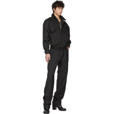 Shop Random Identities Black Workwear Harrington Jacket