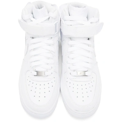 NIKE 白色 AIR FORCE 1 高帮运动鞋