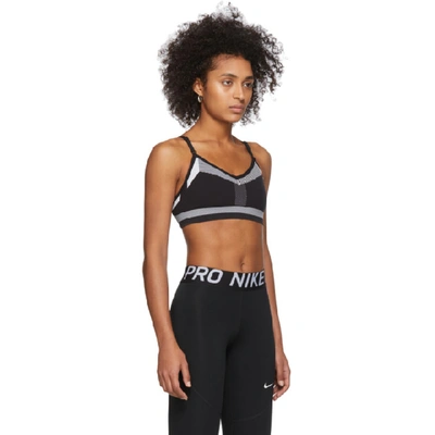 Shop Nike Black And White Flyknit Indy Bra In 010 Black