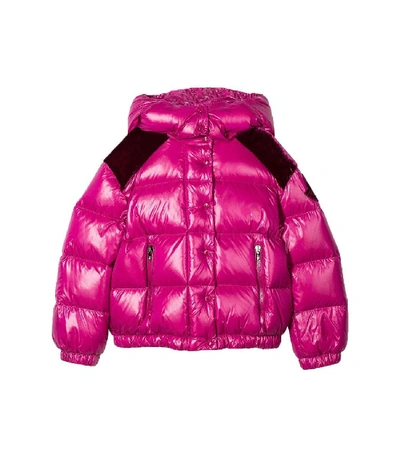 Shop Moncler Kids Pink Puffer Jacket