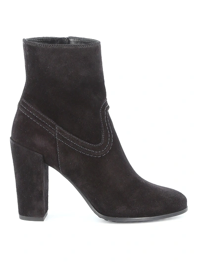 Shop Tod's 75b Saddlery Style Leather Booties In Black